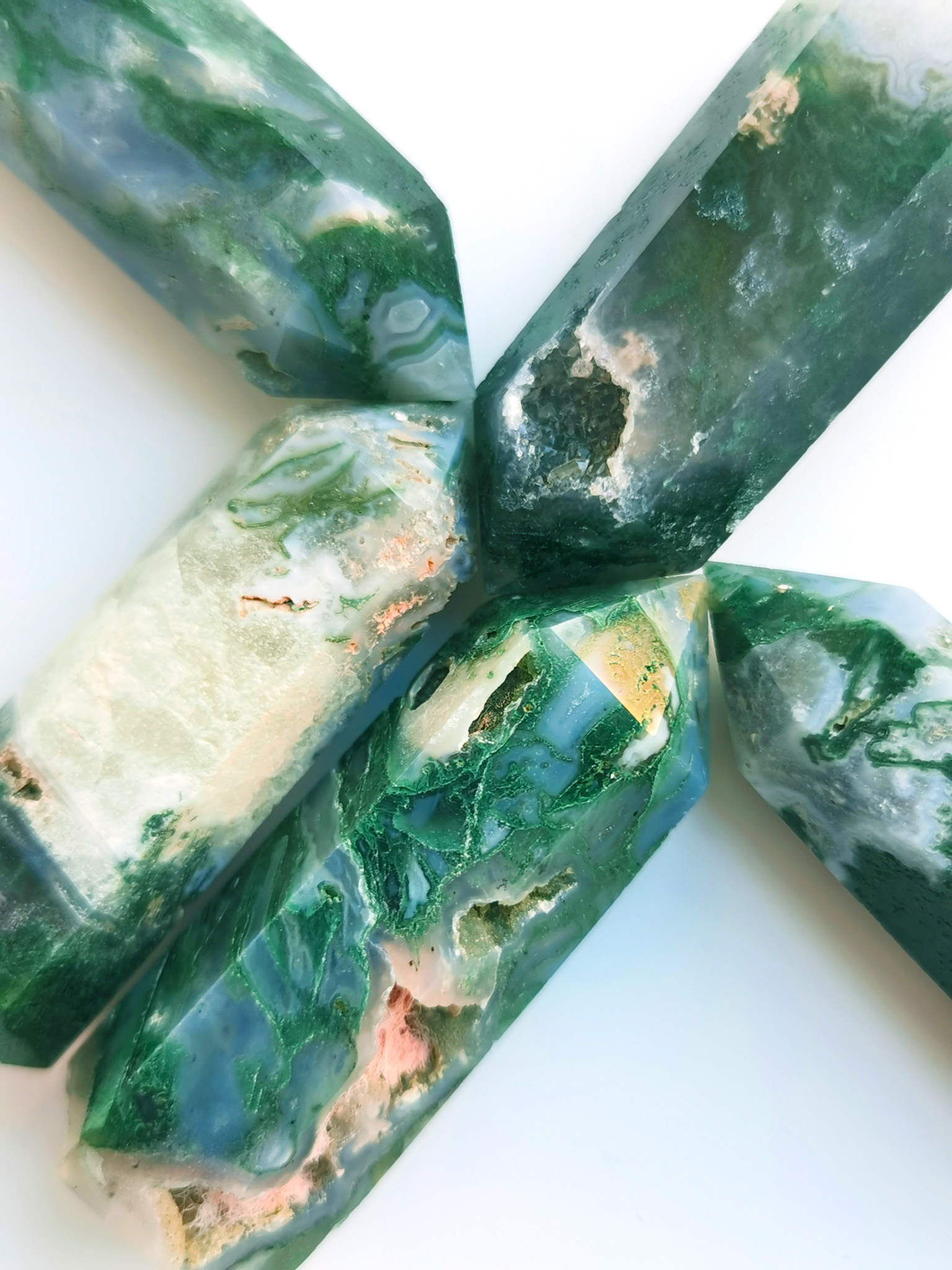 Агат моховой древесный натуральный камень