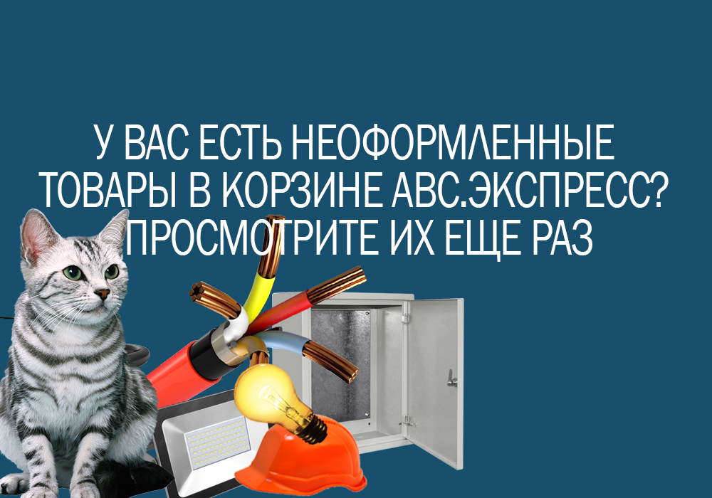 У Вас есть неоформленные товары в корзине АВС.экспресс? Просмотрите их еще раз