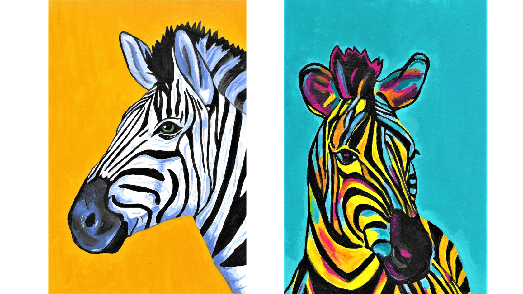 Zebra Pop Painting Workshop for Beginners | ArtZone - Art Studio in Lisbon