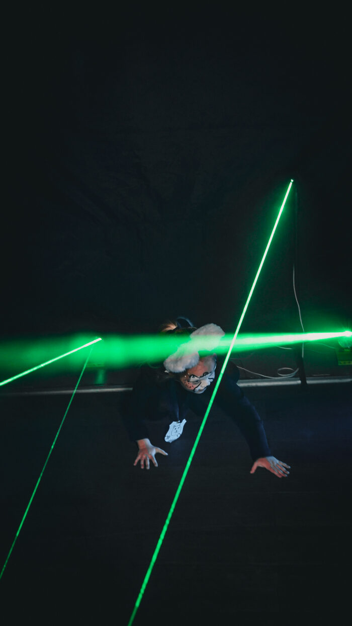 Guests playing the Laser Maze Challenge