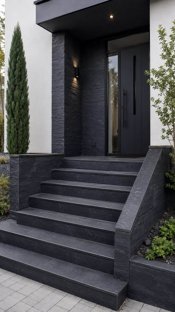 Entrance Stairs with flexible tile