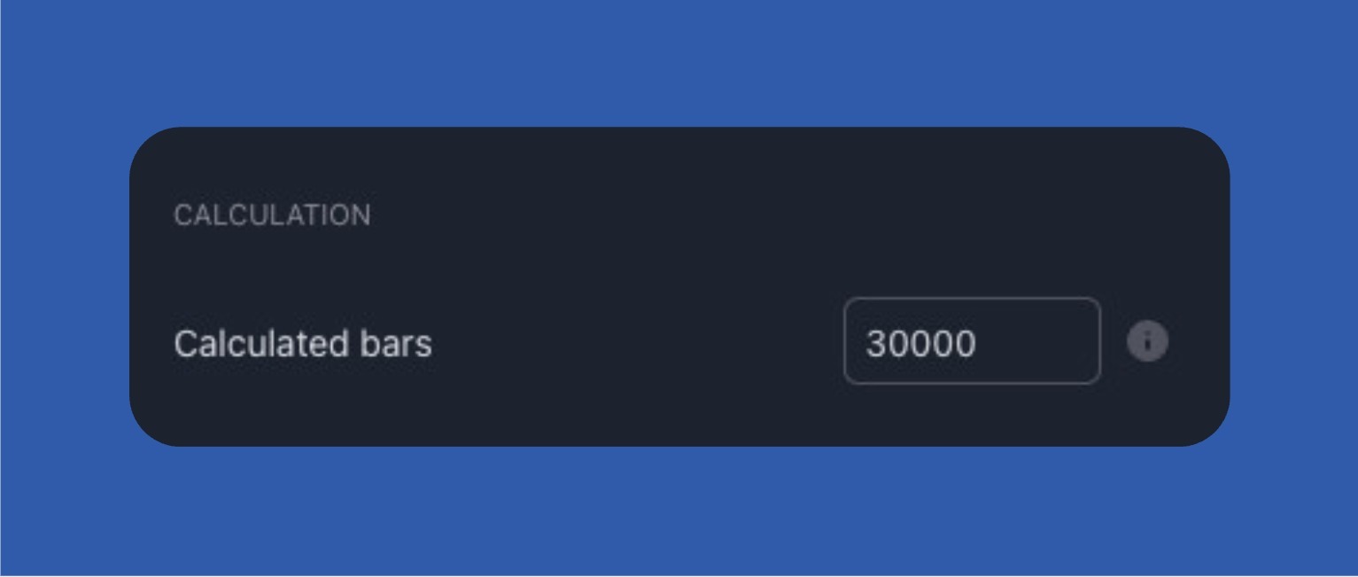 Расчёт по количеству баров