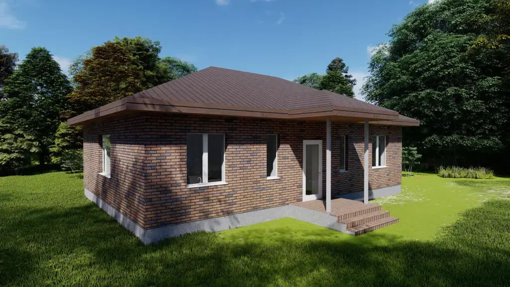 Индивидуальный одноэтажный дом 97 м²: изображение 4