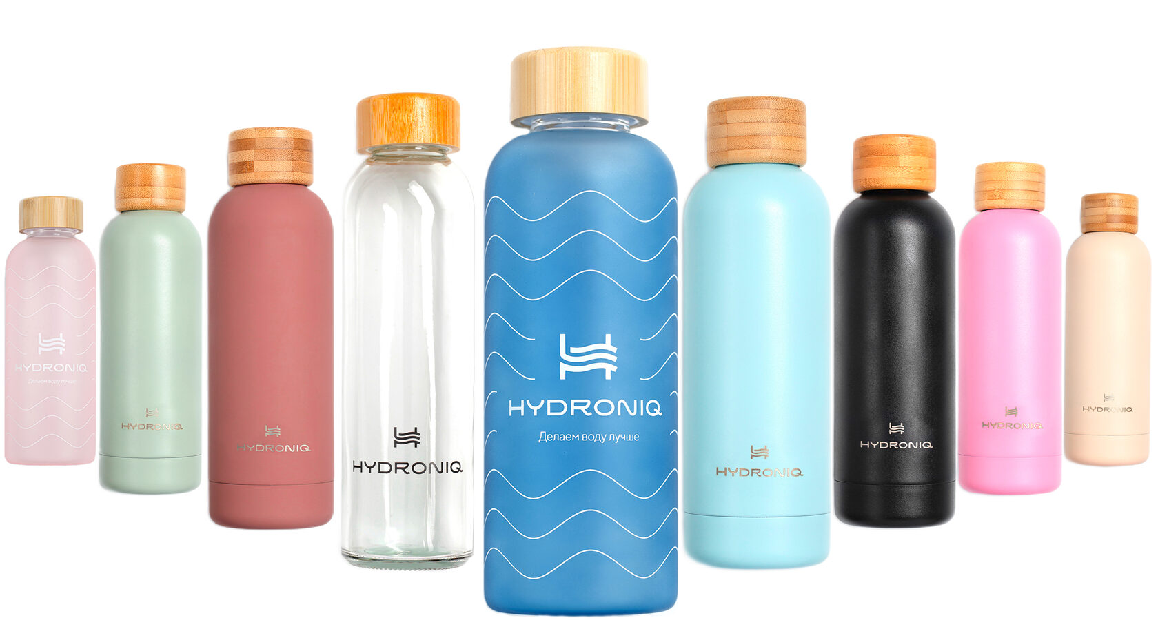 Бутылки Hydroniq | Из стекла и металла