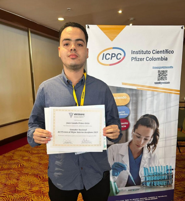 Juan Camilo Peláez, estudiante UPB, reconocido como el Mejor Interno de Colombia