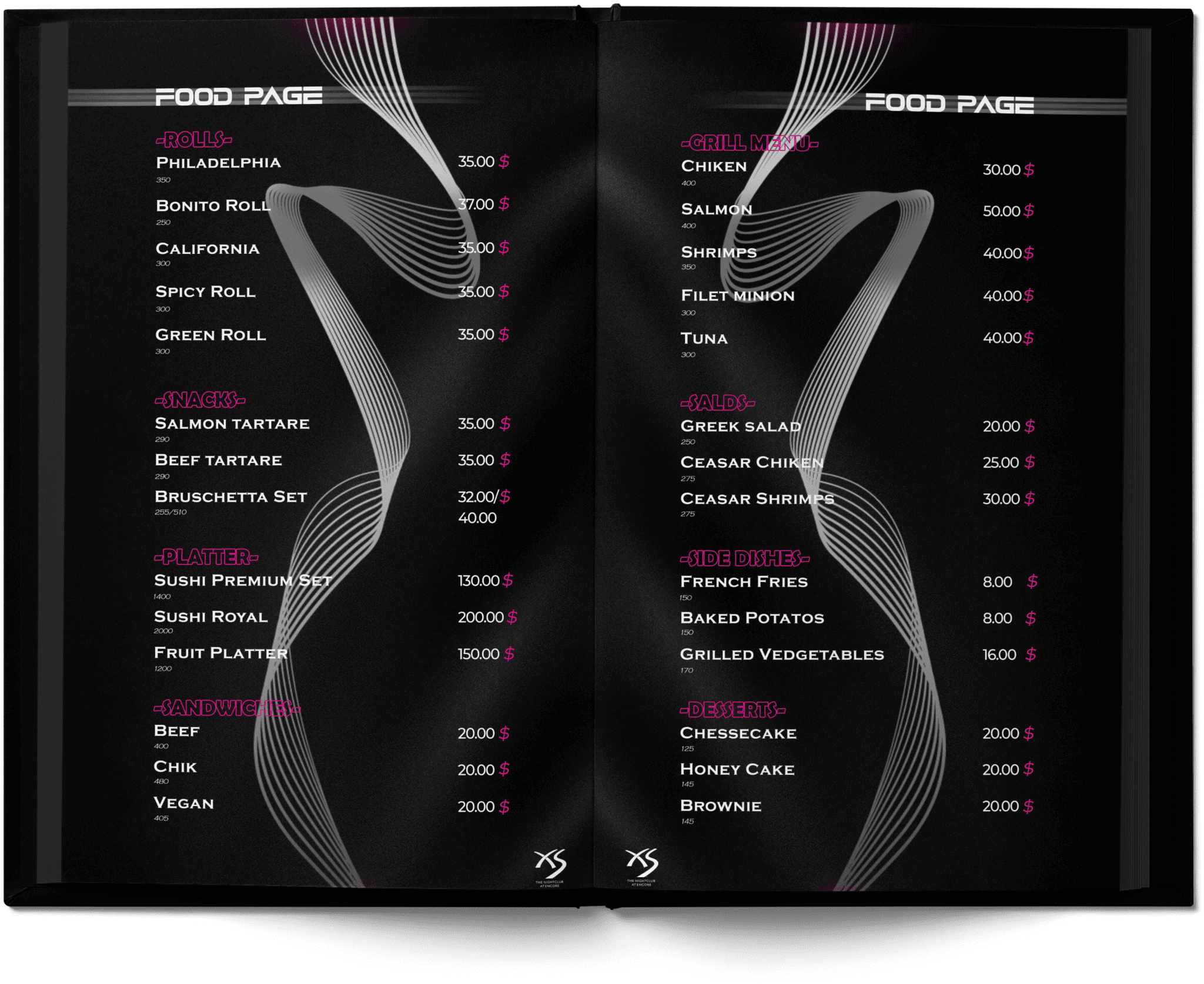 Menu design 4