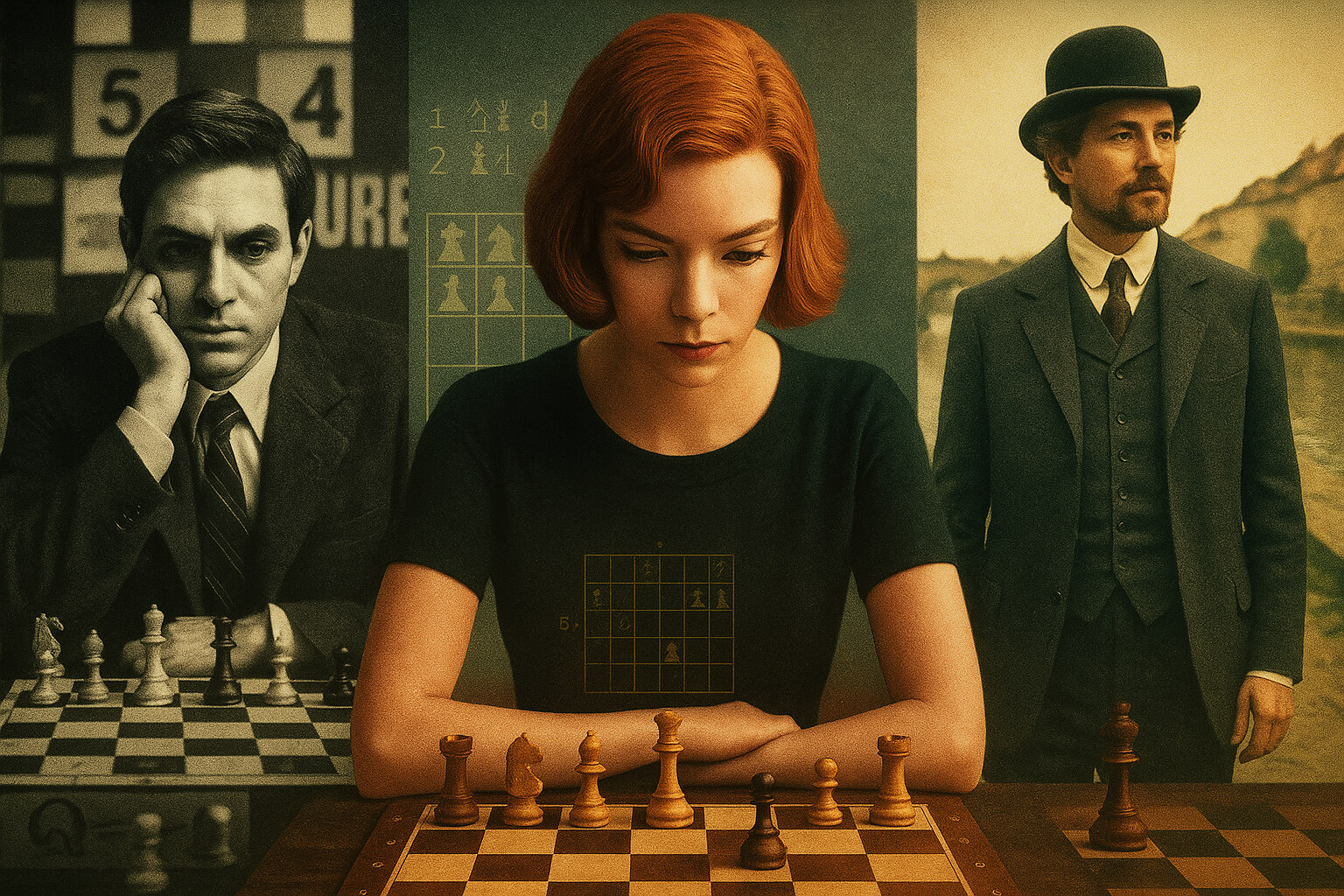 шахматы коллаж