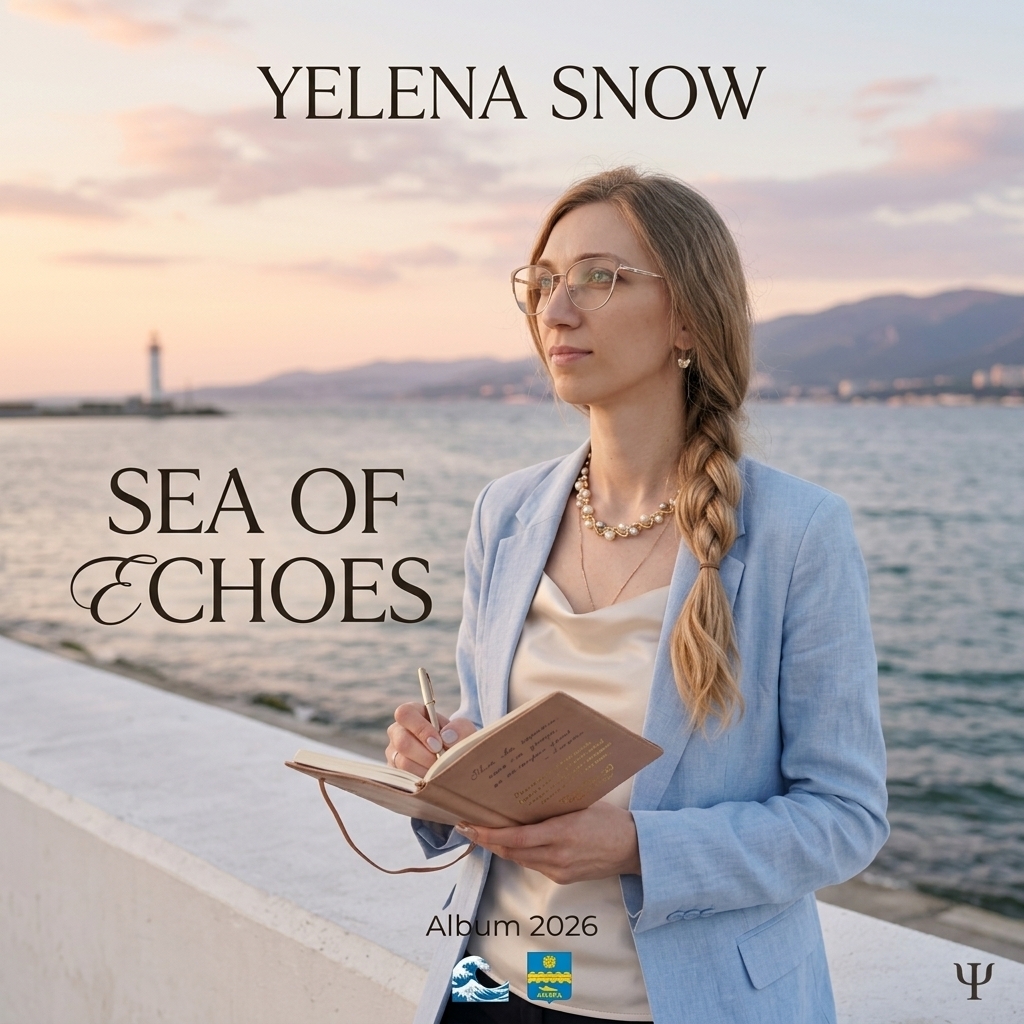 Yelena Snow — автор у моря с блокнотом