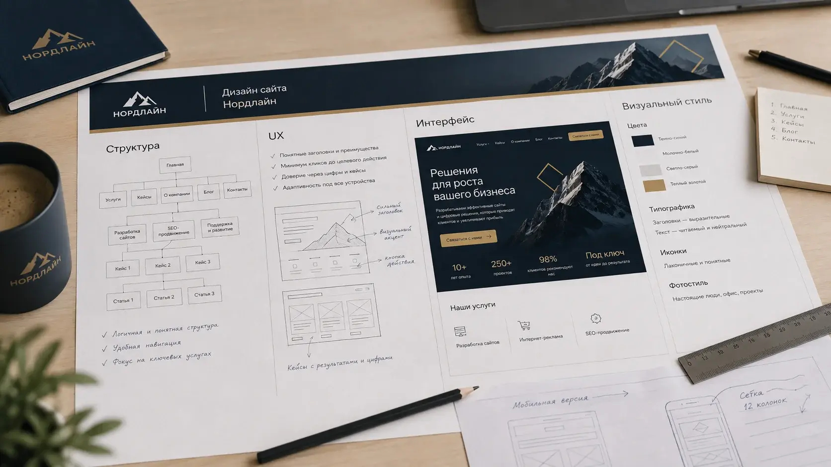 UX UI и структура дизайна сайта