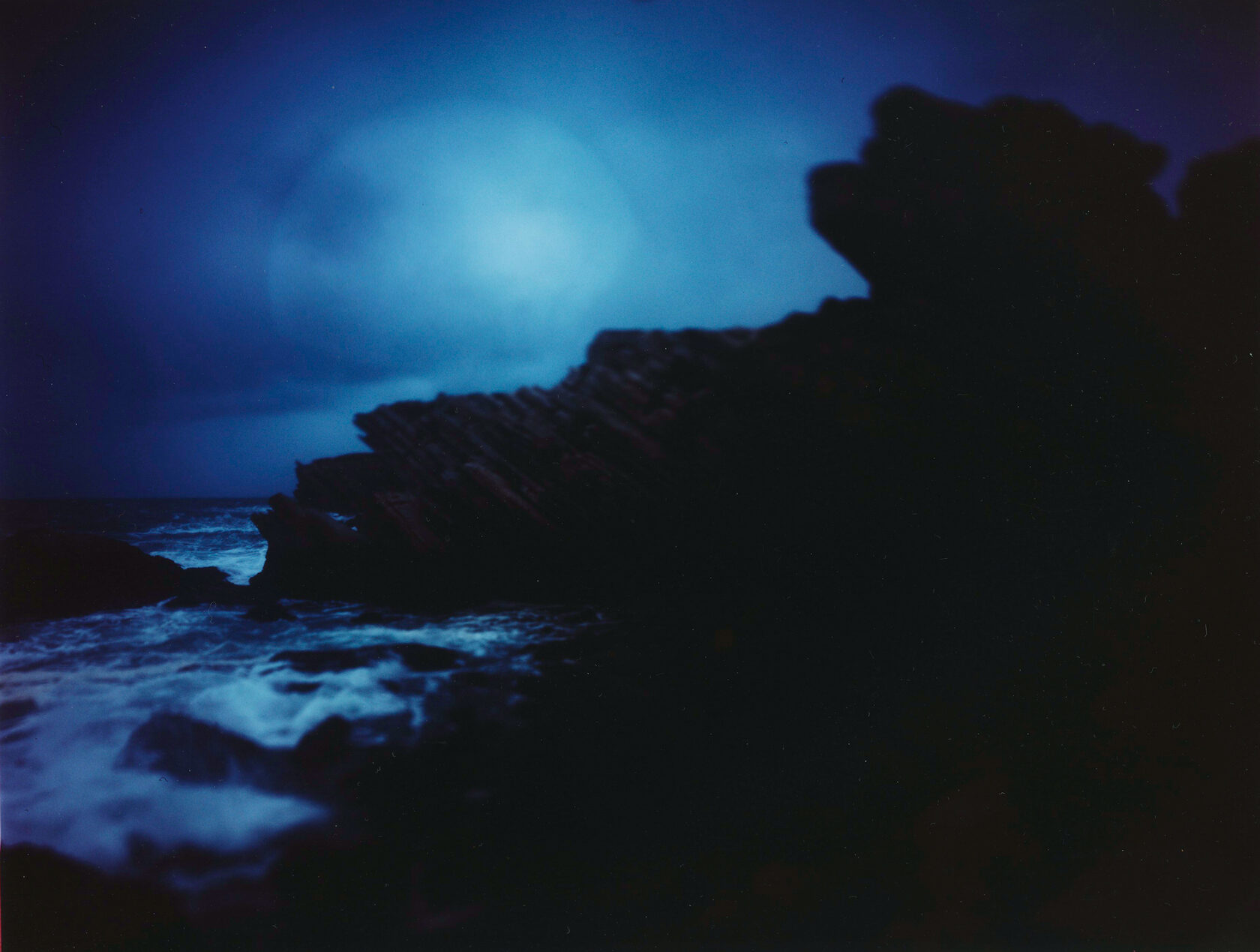 Rocks in Blue. Lanzarote. Color Negative 4×5 inch.