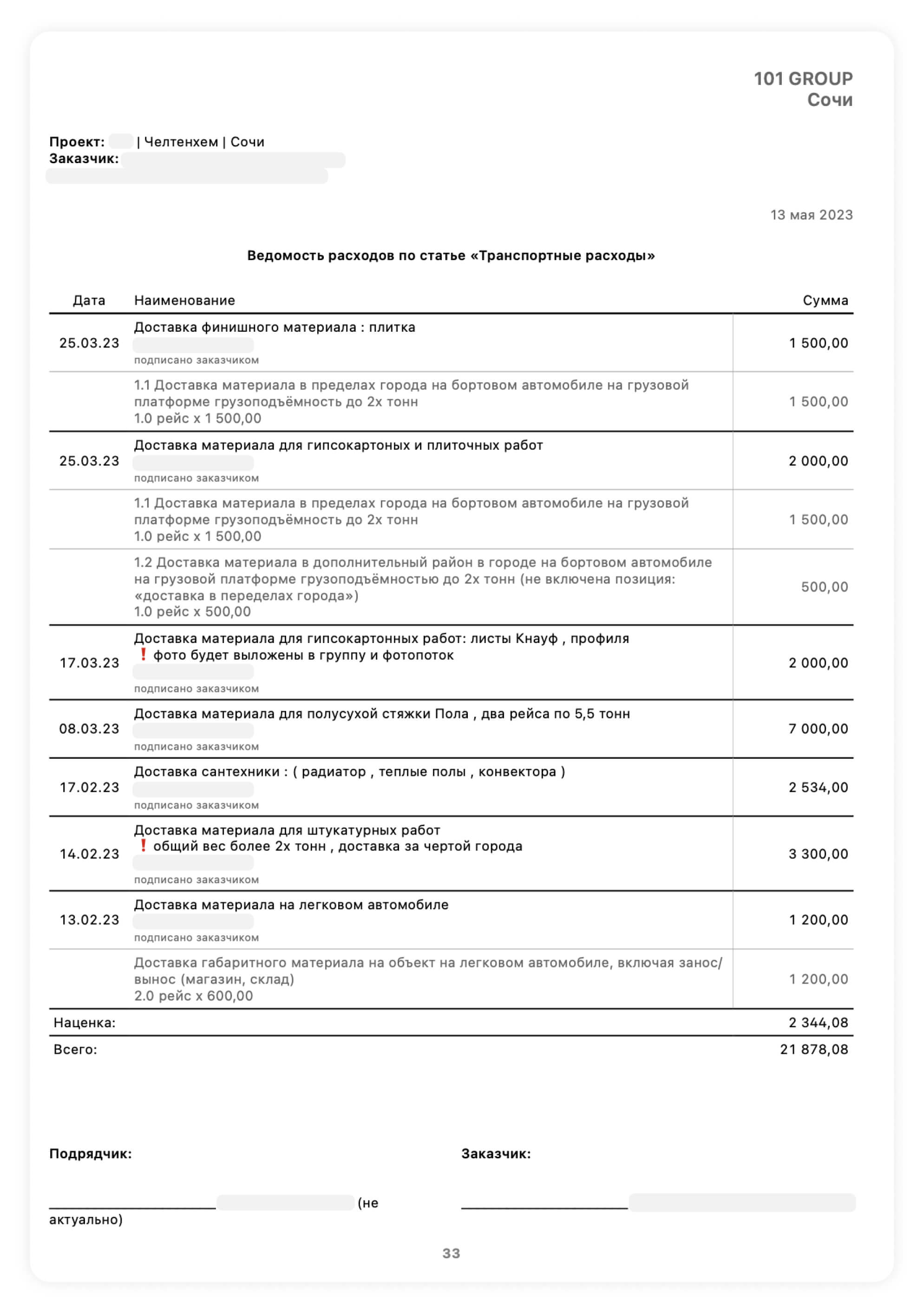 Перевод подотчетных средств