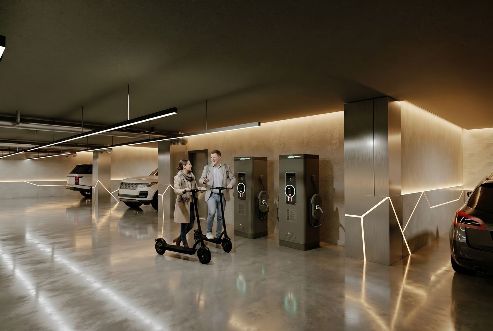 Large underground parking – Zen Gardens, Bar