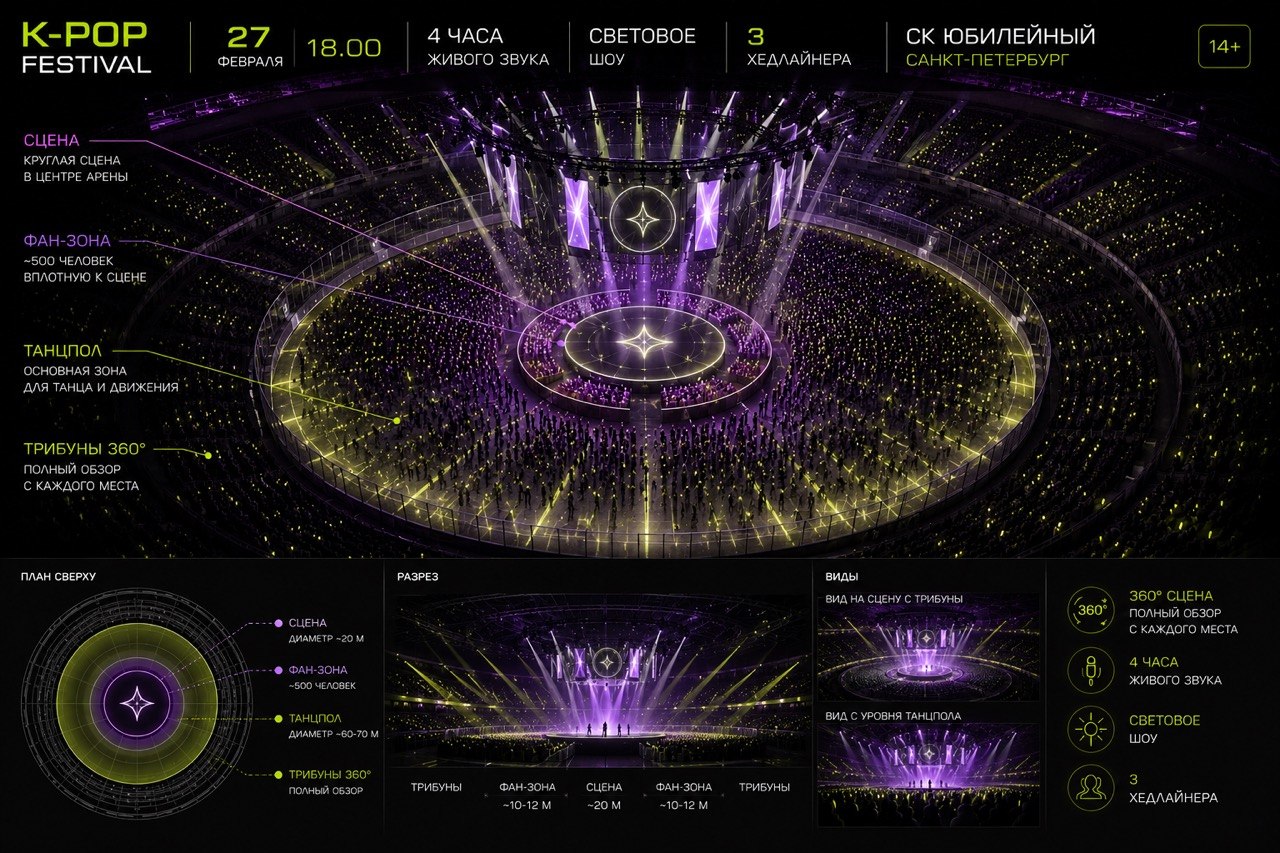 Схема зала K-POP FEST