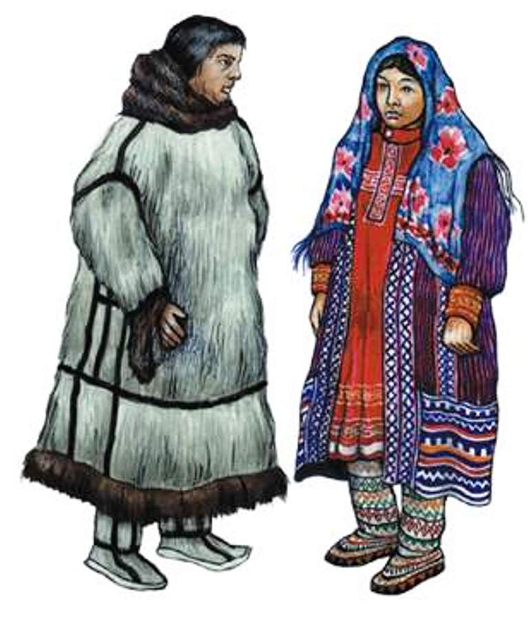 Костюм ненцев нарисовать