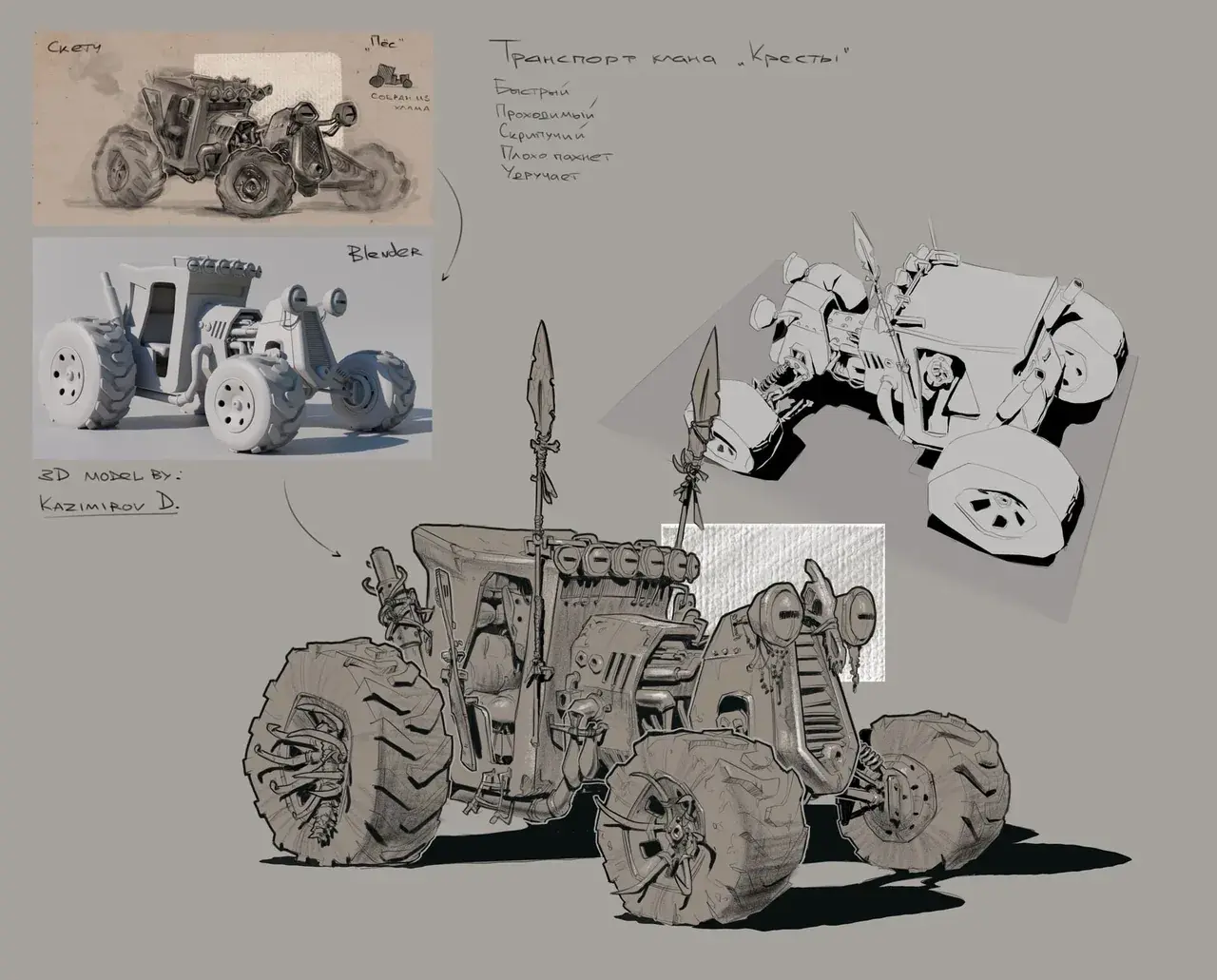 Работа автора курса 2D рисунок NewArtSchool: пример 3