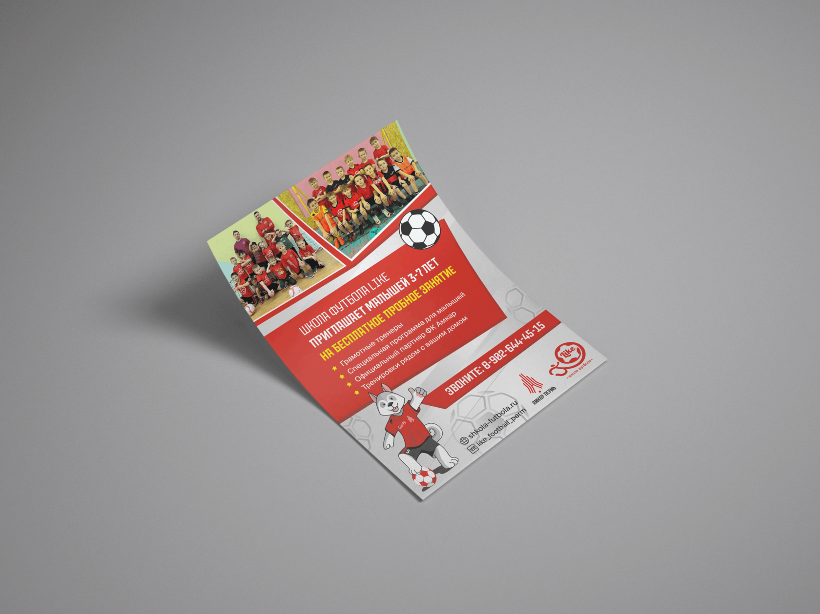 Листовка, школа футбола Like