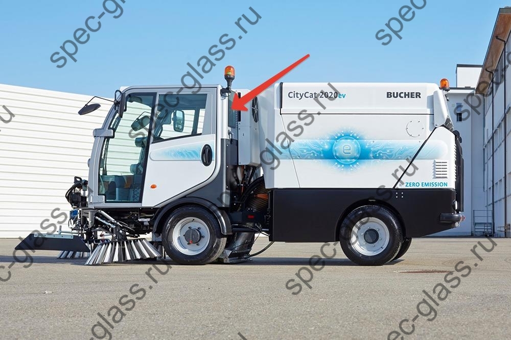 стекло заднее bucher citycat 2020 matek