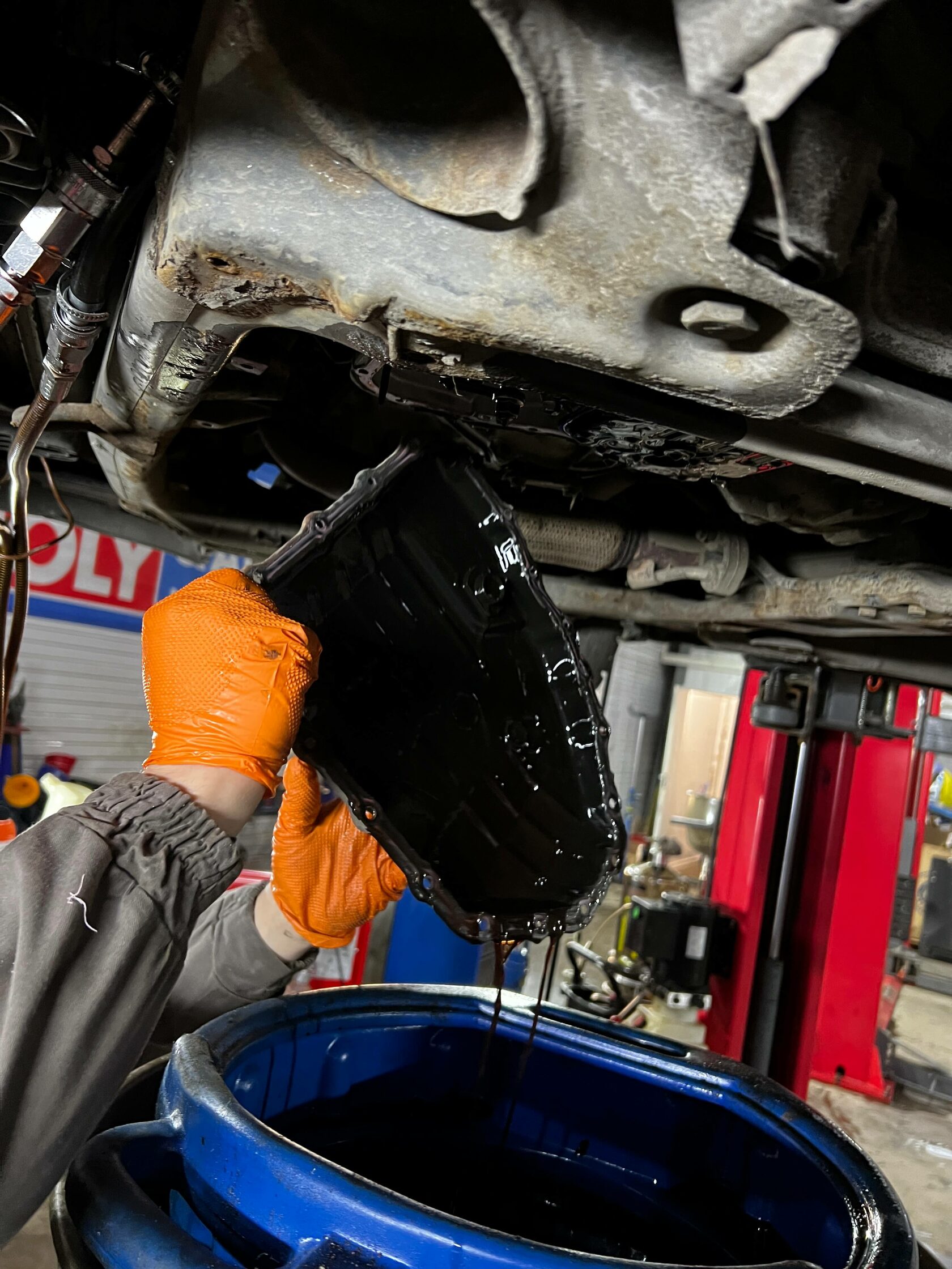 Снятие поддона АКПП A4cf1