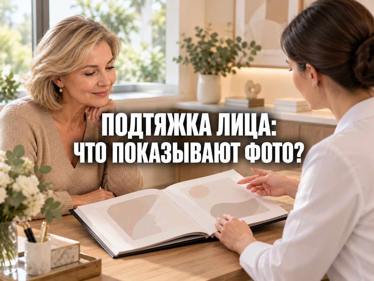 Иллюстрация к статье: Что можно оценить по фото результатов хирургической подтяжки лица перед консультацией в Екатеринбурге?