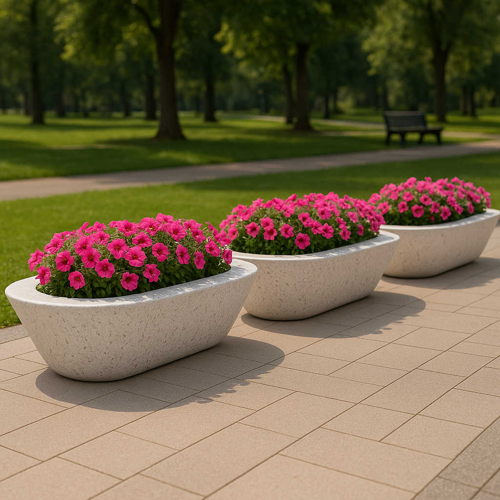 Вазон – CONE из композитного мрамора