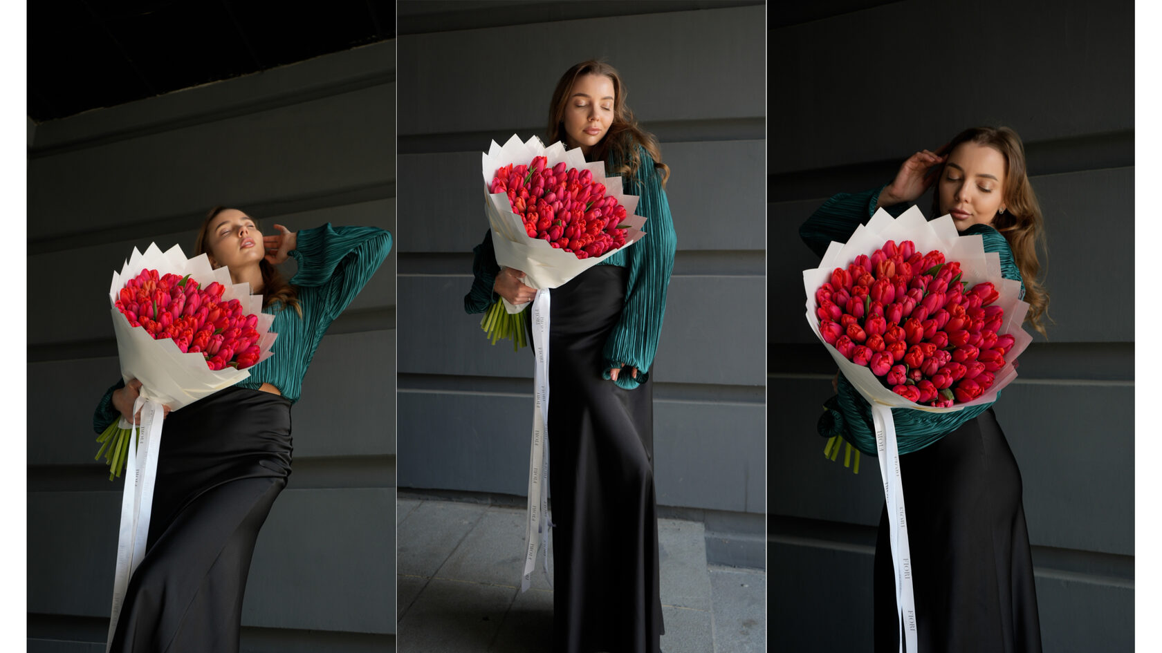 большой букет цветов тюльпаны