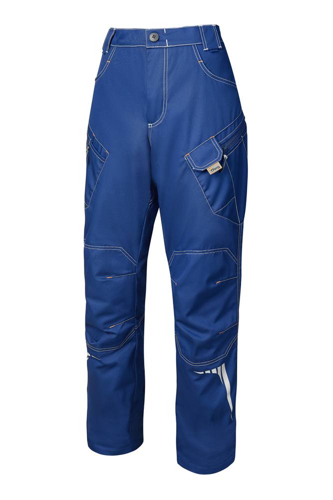 синие штаны рабочие на белом фоне