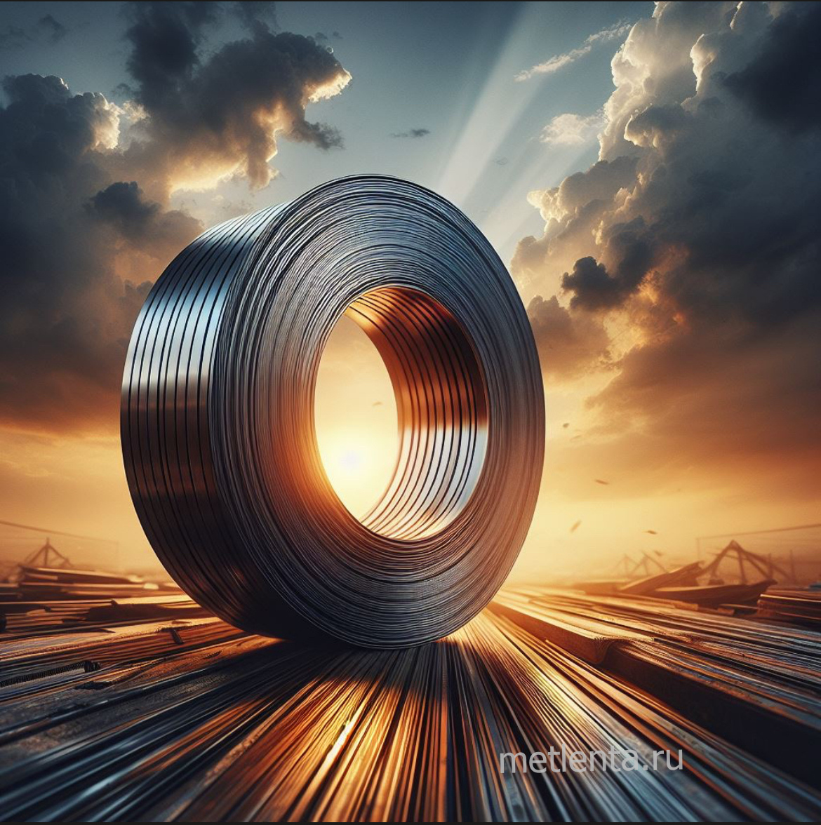 Продольная резка металлической ленты на нашем станке.