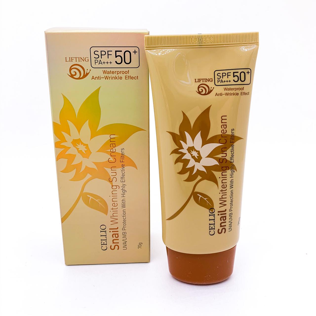 Whitening sun cream. Солнцезащитный крем Whitening Sun Cream spf50+/pa+++ 70g (Cellio). Солнцезащитный крем Cellio Waterproof. Cellio Waterproof Daily Sun Cream 50+. Cellio водостойкий солнцезащитный крем c муцином улитки Snail Whitening Sun Cream.