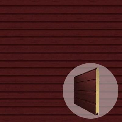 Гаражные секционные ворота цвет вишня