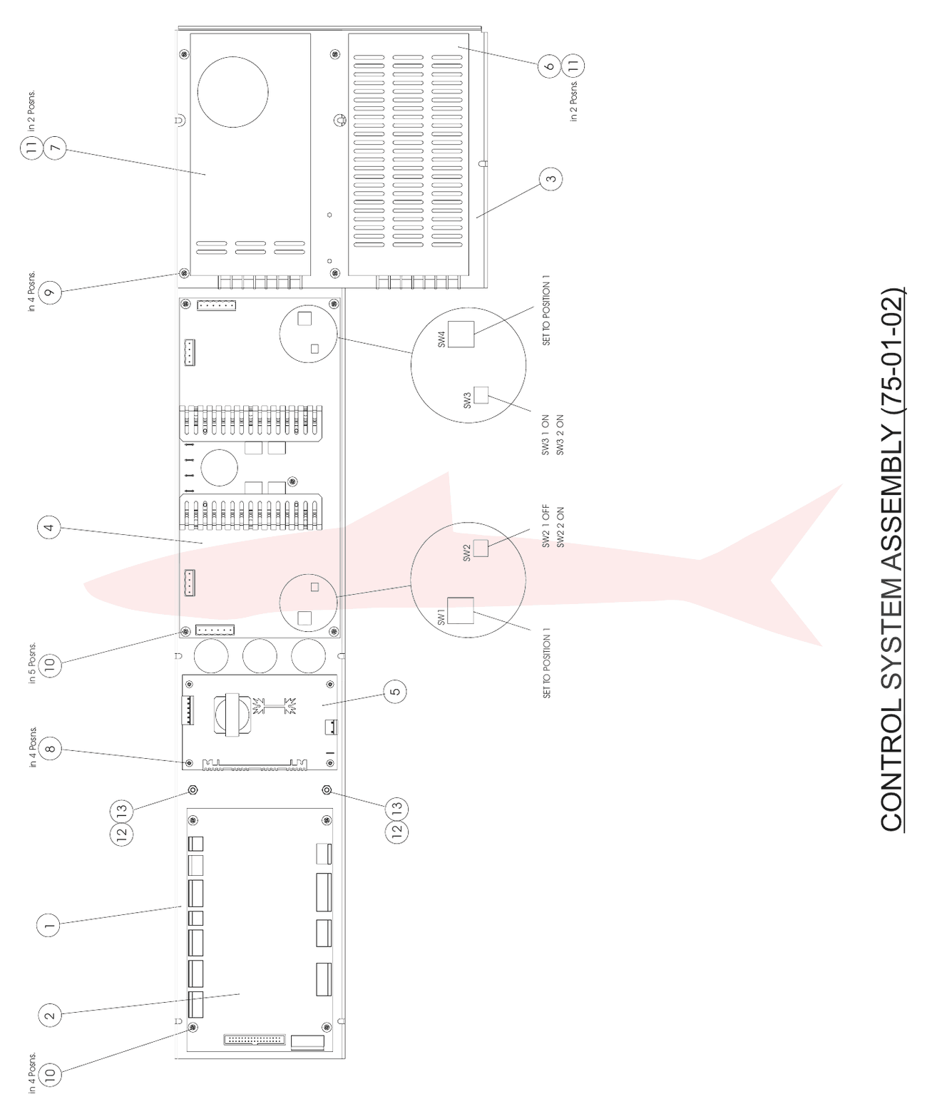 Morgana AutoCreaser 50 75-01-02 Control System Assembly — схема деталей