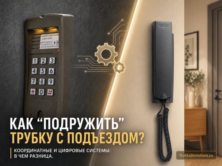Правильное подключение трубки домофона к подъездному домофону: координатные и цифровые системы