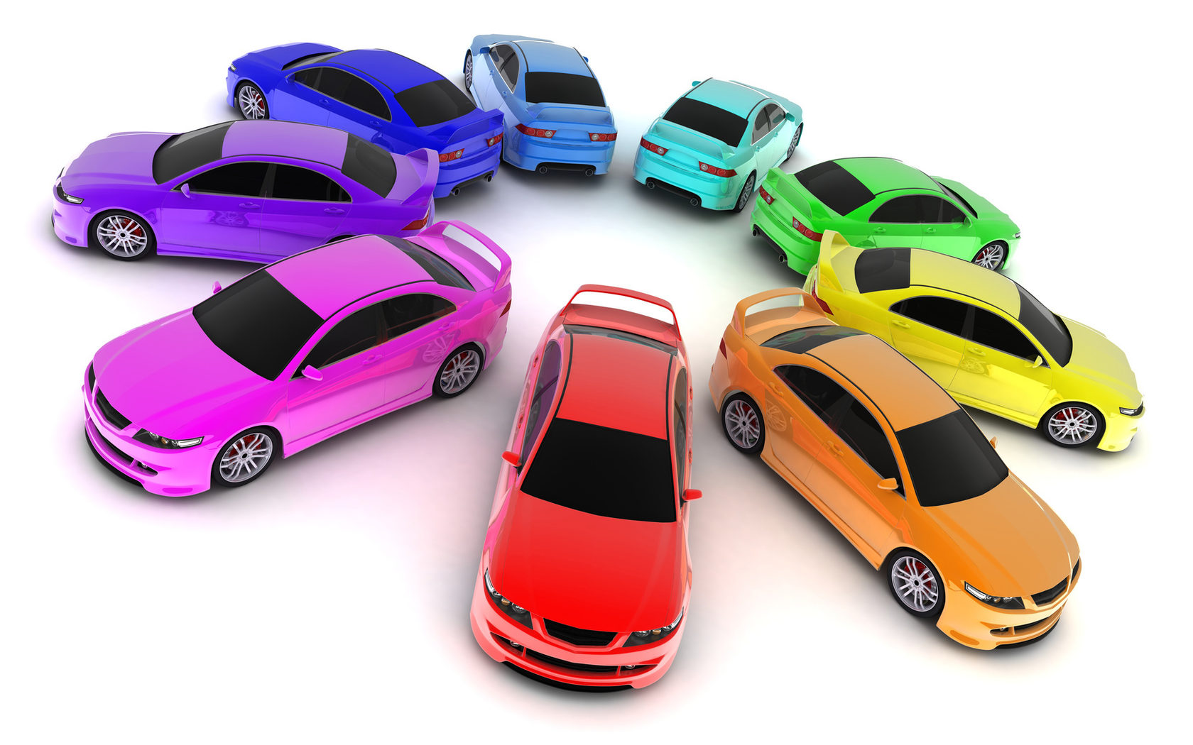 Разноцветные автомобили для детей