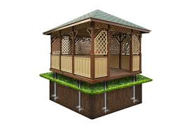 Беседка на сваях