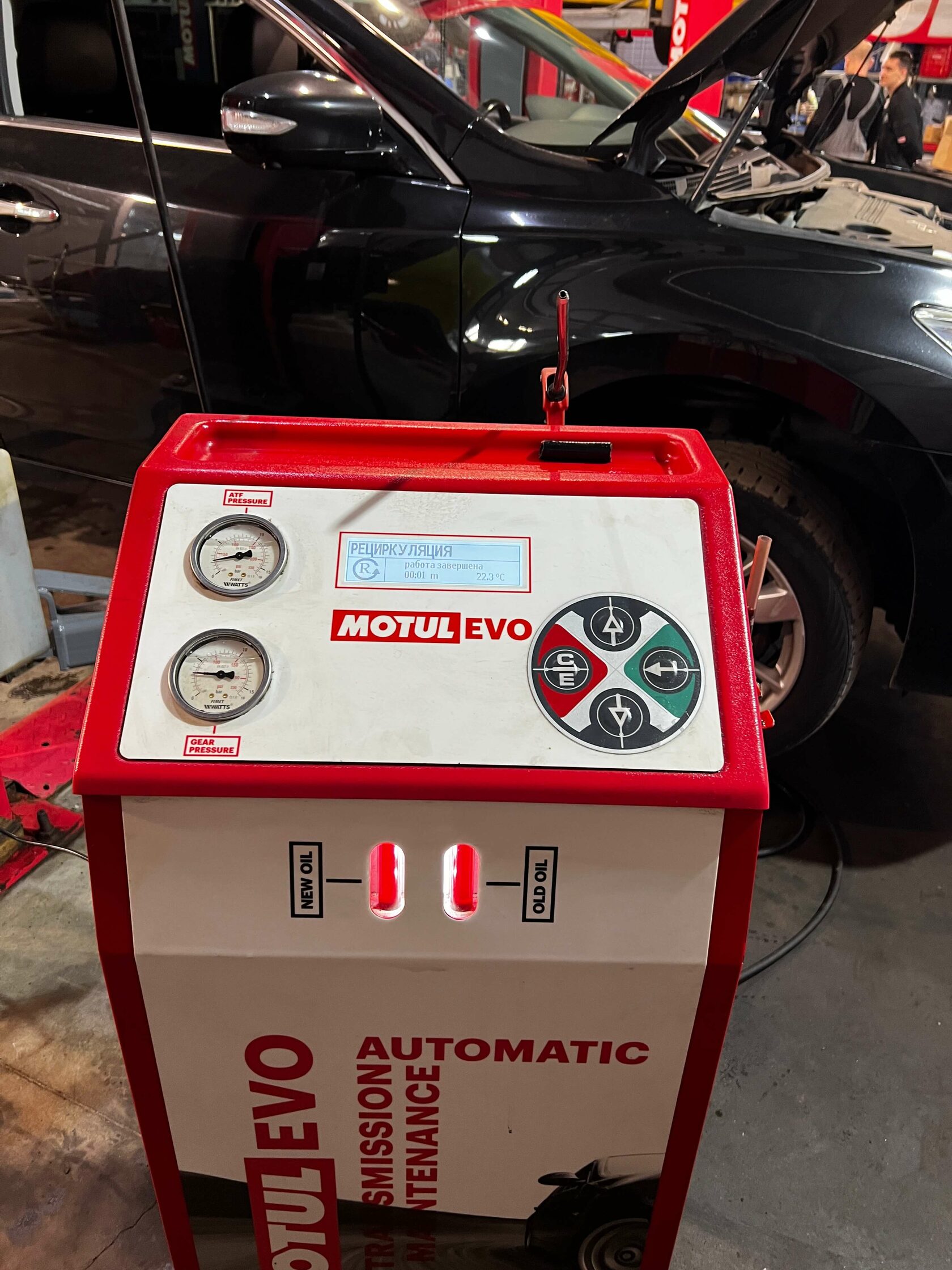 Результат замены масла в Nissan Teana