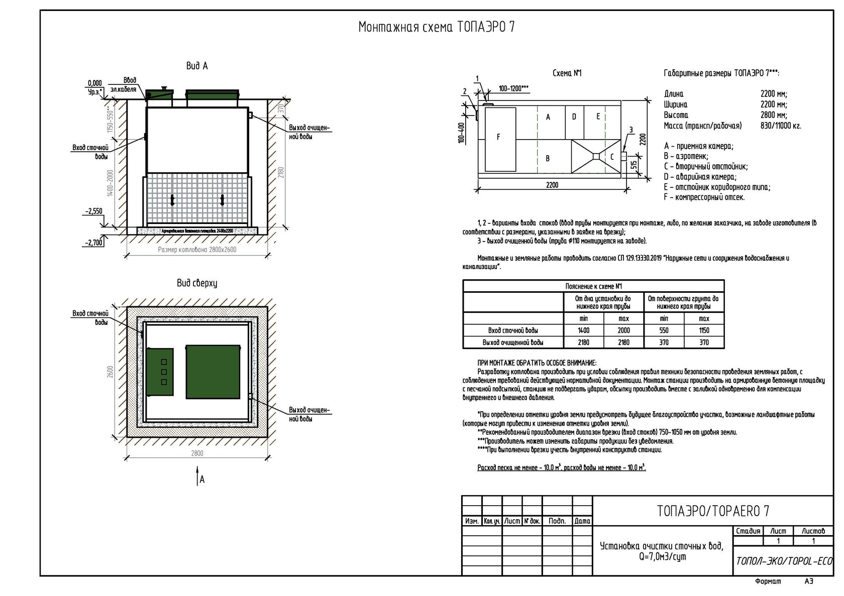 монтажная схема аквалос 2 самотечная
