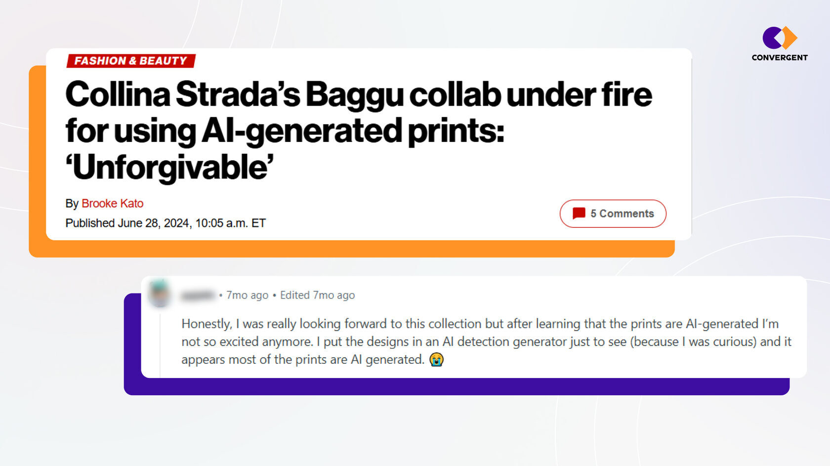 Скриншоты реакции аудитории бренда Collina Strada в соц.сетях