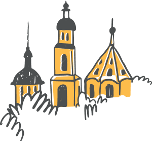 иллюстрация скетч Соборная площадь Коломна