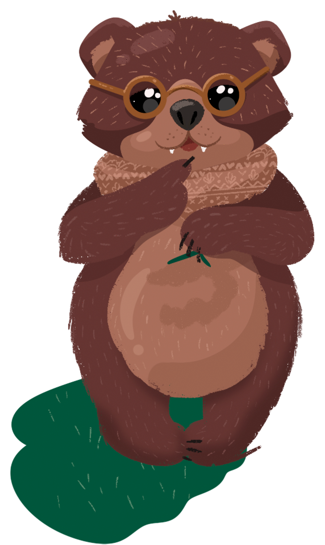 Иллюстрация лесного мишки из настольной игры Три Пирога для детей 5 лет