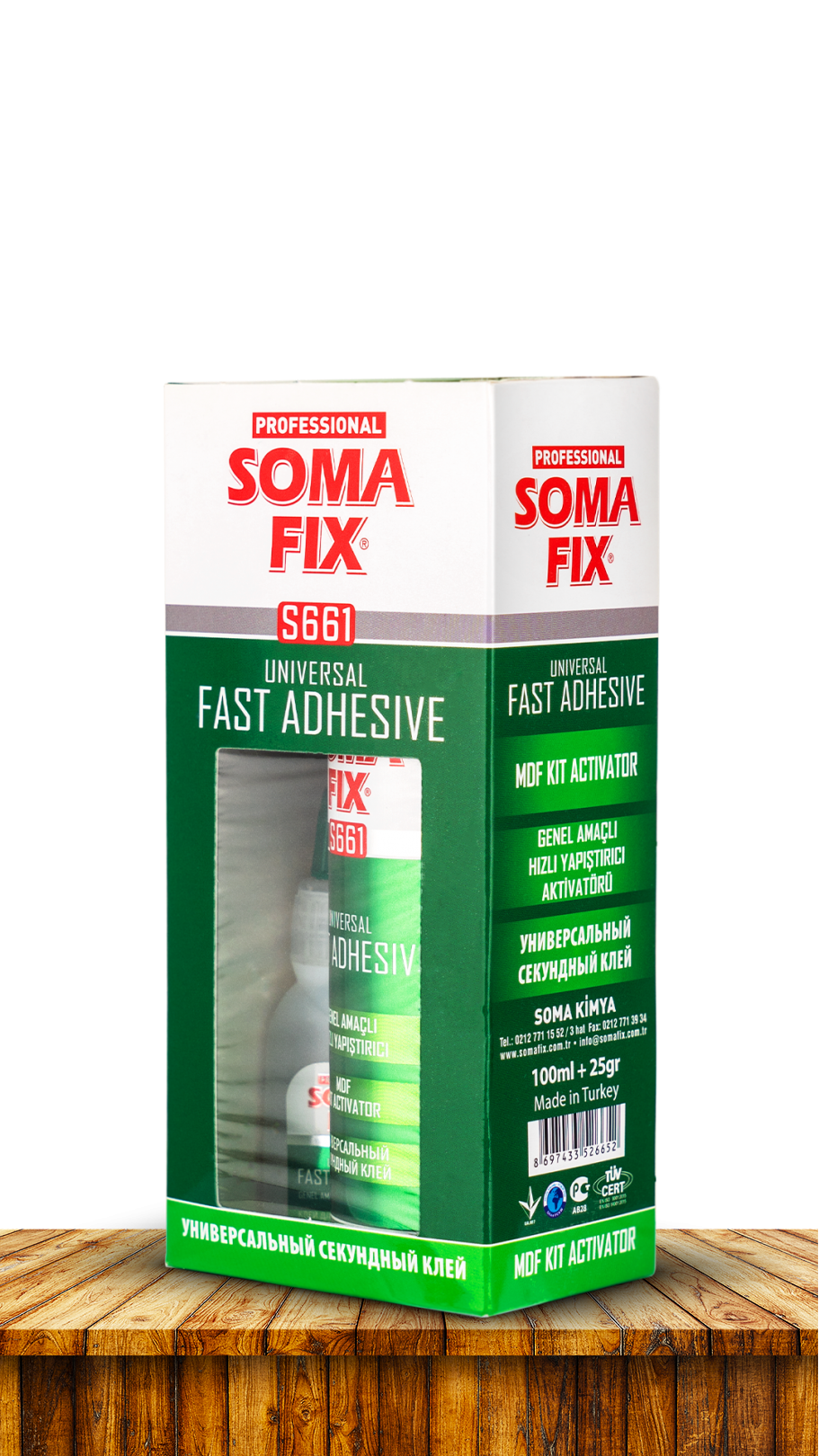 Клей-активатор SOMA FIX быстрого склеивания 400 мл + 100 мл S665. Купить от производителя по отличной цене
