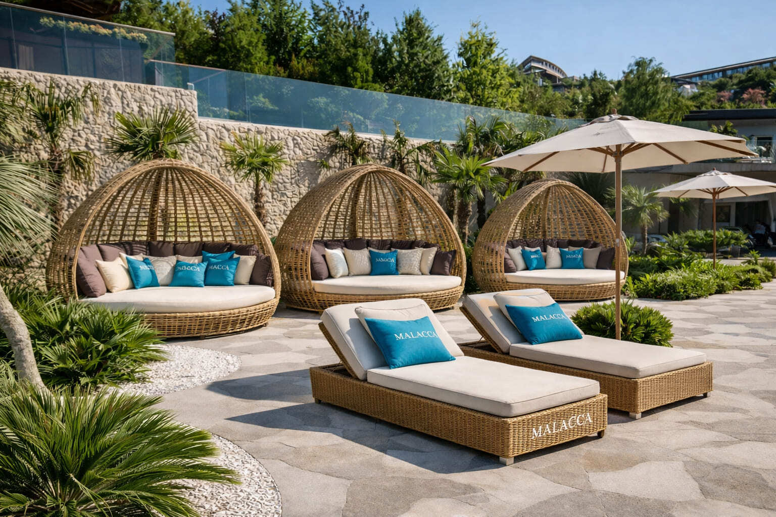 Беседка Malacca — оформление зоны отдыха на участке