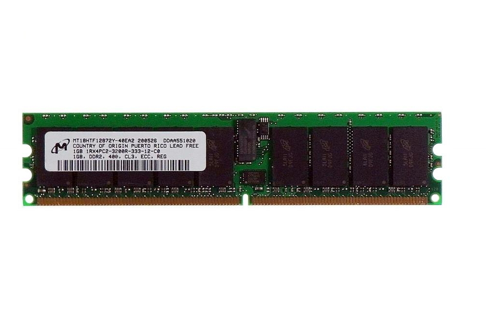 ОЗУ ECC DDR2 серверная MICRON MT18HTF12872Y-40EB3 1GB PC2-3200R DDR2 400 CL3