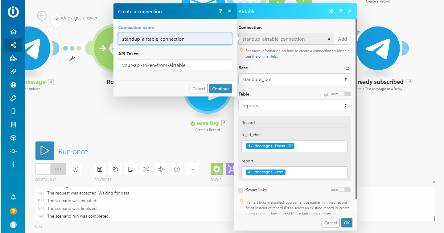 integromat module Airtable