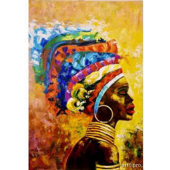 африканка картина маслом, большие картины, картины заказать
