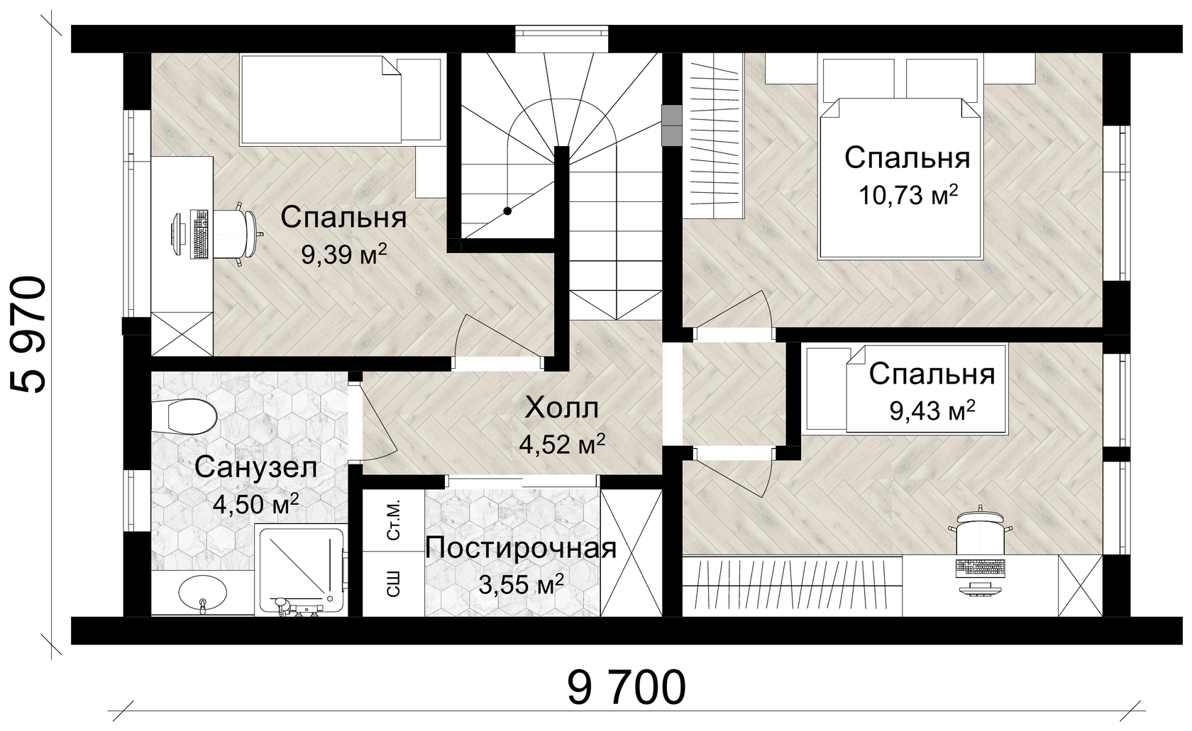 Планировка, 2-й этаж