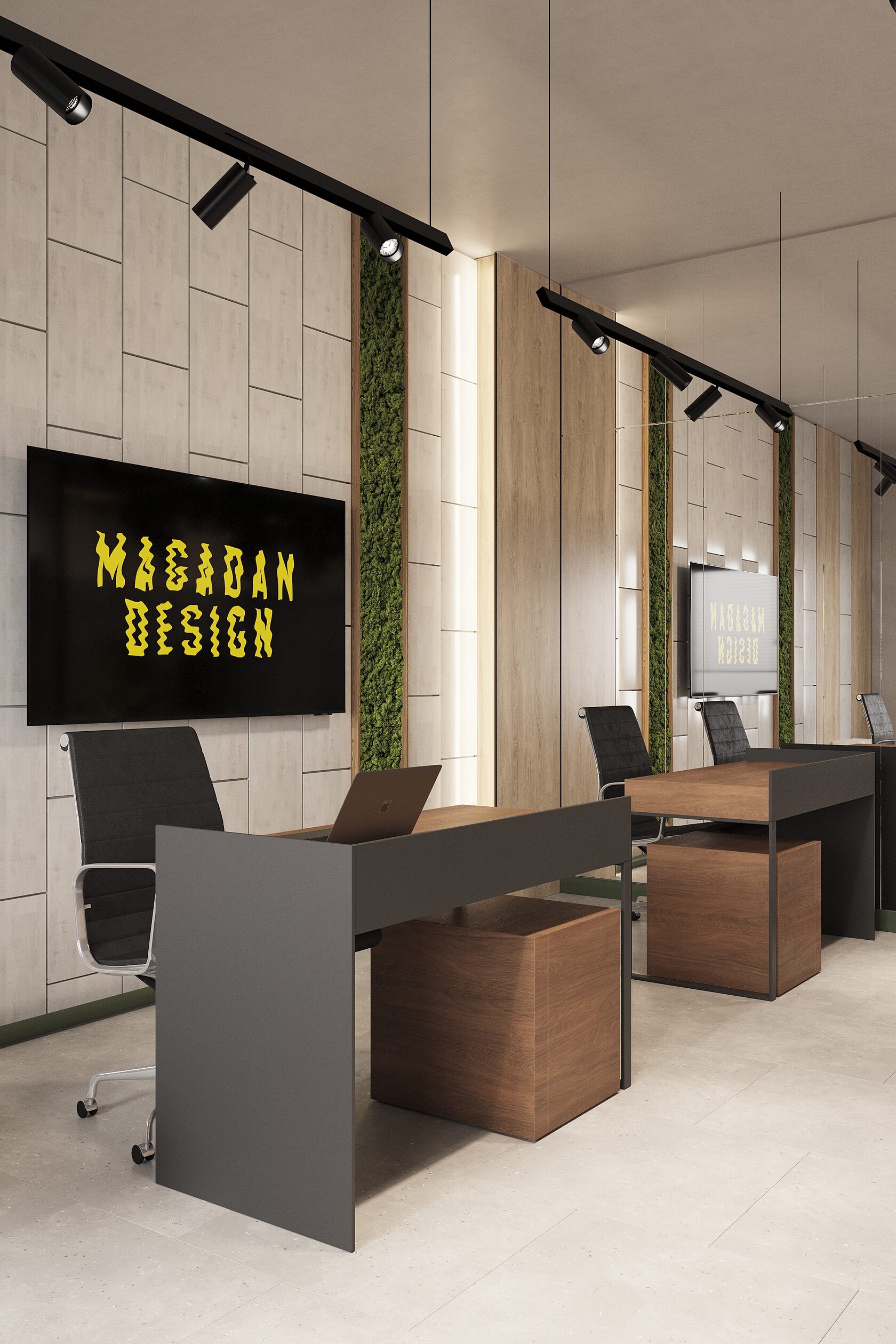 современный дизайн уютного офиса 