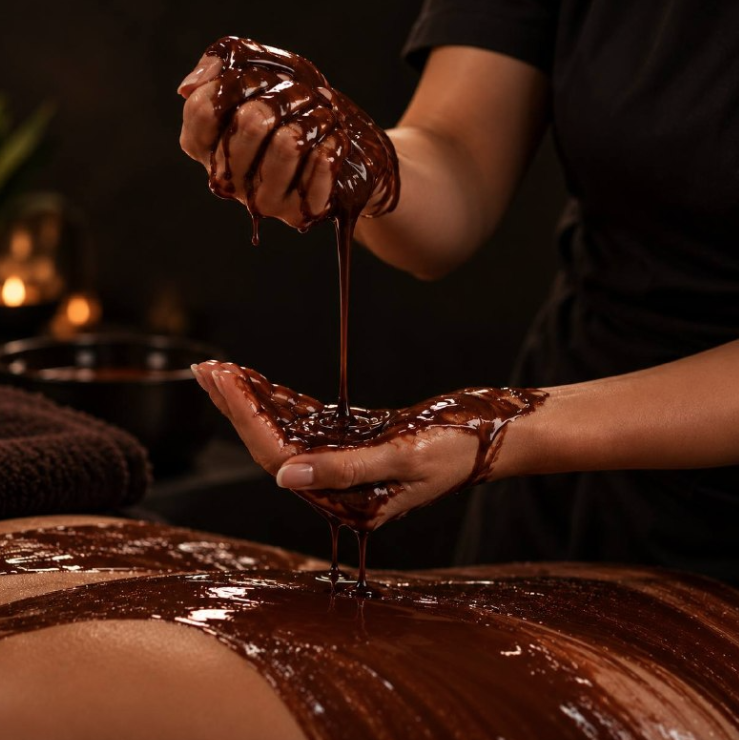 ШОКОЛАДНОЕ ОБЁРТЫВАНИЕ — иллюстрация SPA-процедуры