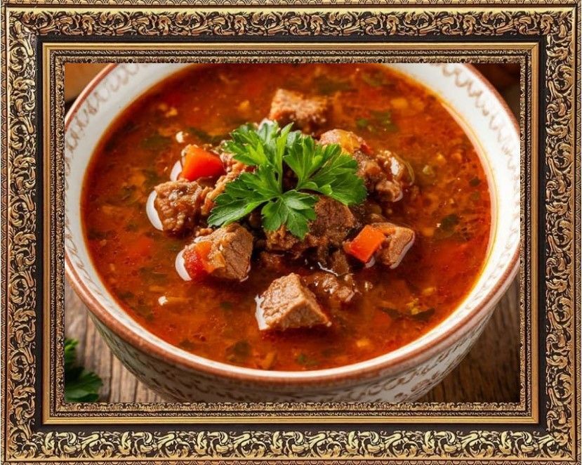 харчо из говядины по грузински с рисом