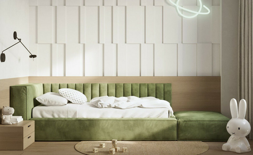 мягкая детская кровать