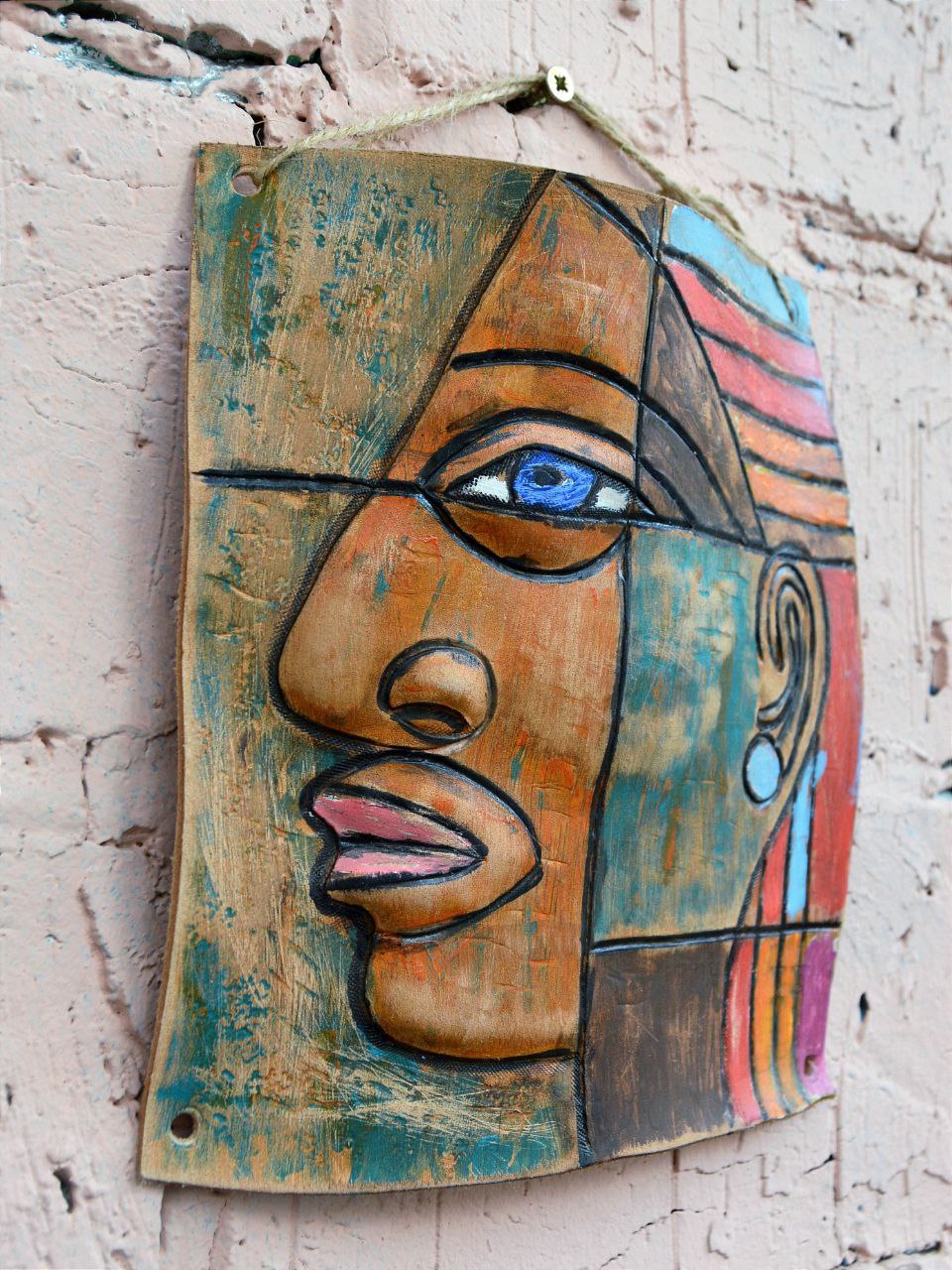 Скульптура настенная из фактурной кожи А.МузылевЪ &quot;Авангард Дзен Гранжа 1&quot;