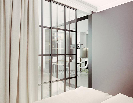 Алюминиевая перегородка в квартиру